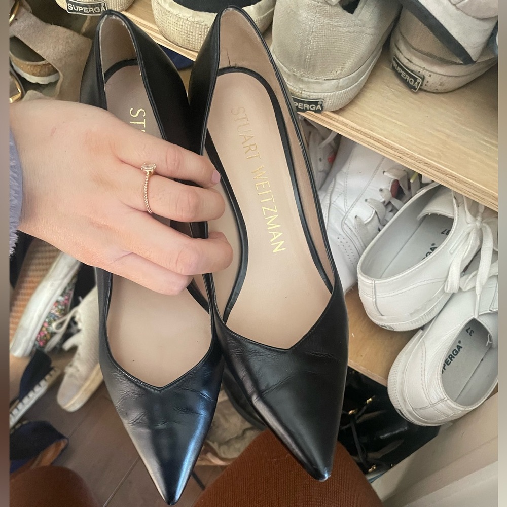 Stuart Weitzman ANNY 70 Black Leather Brand New